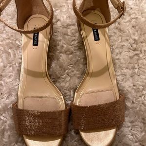 Alex Marie Gold Cork Wedge
